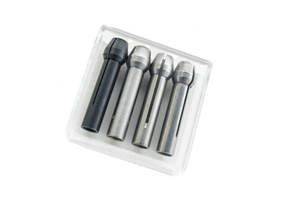 Foredom Set Of 4 Replacement        Collets For H.8, H.8sj, H.28,       H.28sj Sizes 1.58mm, 2.35mm, 3.18mm And 3mm - Standard Image - 1
