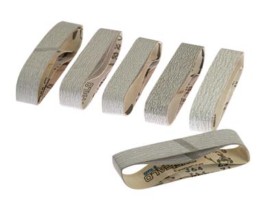 Foredom Assorted Grit Sanding Belts For Foam Rubber Wheel Pack of 18 - Standard Image - 1