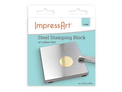 ImpressArt Steel Block With Rubber Feet 100x100x9.5mm - Standard Image - 2