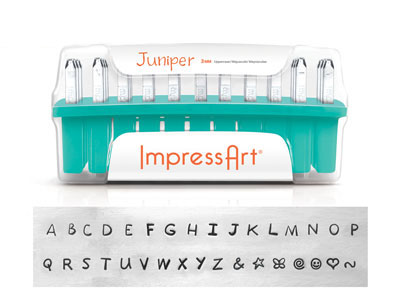 ImpressArt Juniper Letter Stamp Set Uppercase 3mm