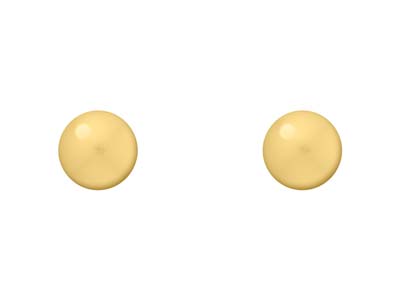 Safe Pierce Pro 24ct Gold Plated   4mm Ball Hat Back Ear Piercing     Studs - Standard Image - 2