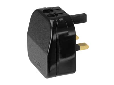 EU Europlug Flat 2 Pin Plug To UK 3 Pin Plug Converter