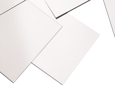 18ct White Gold Sheet 0.40mm, 100% Recycled Gold - Standard Image - 1