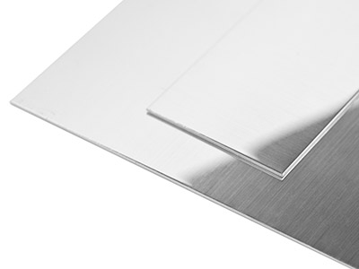 18ct White Gold Sheet 0.50mm, 100% Recycled Gold - Standard Image - 1
