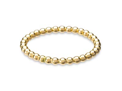 Gold Filled Beaded Ring 2mm Size M