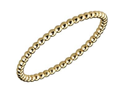 Gold Filled Beaded Ring 1.5mm Size M - Standard Image - 2