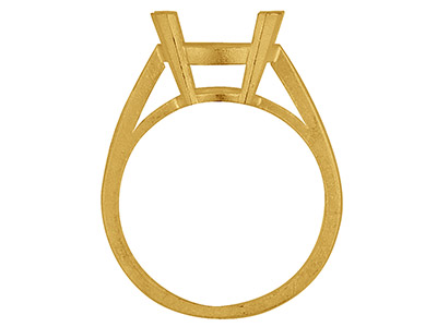 9ct Yellow Gold Ring Single Stone  Oval Hallmarked Stone Size 10x8mm  Size M - Standard Image - 2