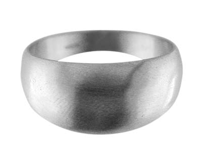 Sterling Silver Domed Ring 4mm Head Hallmarked Widest Point 10mm Size U Plain Solid Back - Standard Image - 1