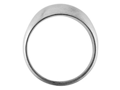 Sterling Silver Domed Ring 4mm Head Hallmarked Widest Point 10mm Size U Plain Solid Back - Standard Image - 2