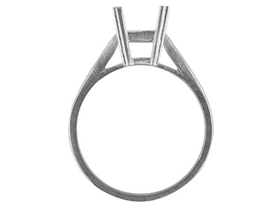 Sterling Silver Dress Octagonal    Ring 10x8mm Hallmarked Size N - Standard Image - 2