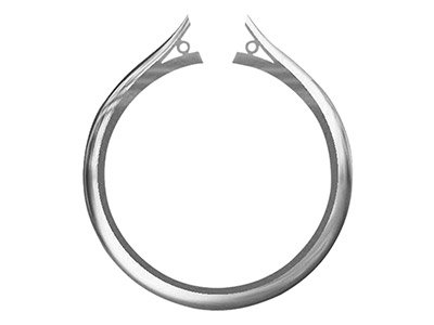 Platinum Heavy Tapered Ring Shank  With Cheniers Size M