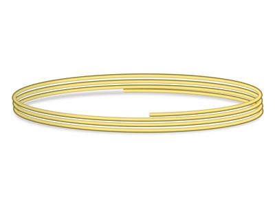 9ct Yellow Gold Round Wire 1.00mm X 100mm, Fully Annealed, 100%         Recycled Gold - Standard Image - 1
