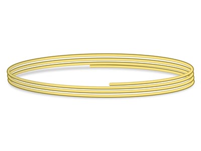 9ct Yellow Gold Round Wire 1.00mm X 50mm, Fully Annealed, 100% Recycled Gold - Standard Image - 1