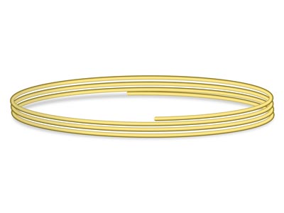 9ct Yellow Gold Round Wire 1.50mm X 100mm, Fully Annealed, 100%         Recycled Gold - Standard Image - 1