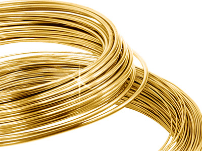 9ct Yellow Gold Round Wire 1.00mm  Half Hard, 100% Recycled Gold - Standard Image - 1