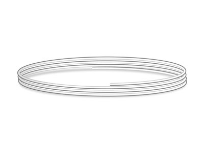 9ct White Gold Round Wire 1.50mm X  50mm, Fully Annealed, 100% Recycled Gold - Standard Image - 1