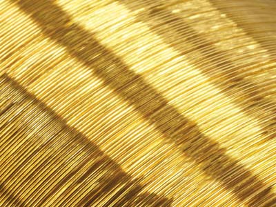 18ct Yellow Gold Round Wire 0.25mm Half Hard, Laser Wire, 100%        Recycled Gold - Standard Image - 1
