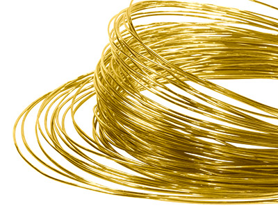 18ct Yellow Gold Easy Solder Round Wire 0.40mm, 100 Recycled Gold
