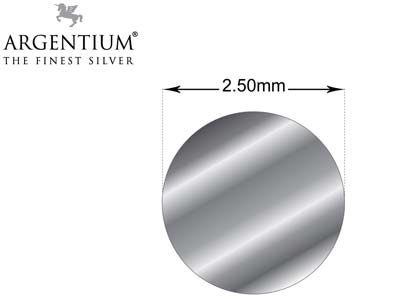 Argentium 940 Silver Round Wire    2.50mm - Standard Image - 2