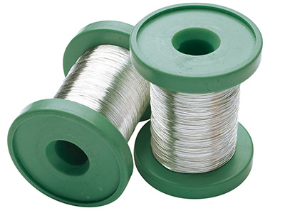 Sterling Silver Round Wire 0.50mm   Half Hard, 30g Reels, 100% Recycled Silver - Standard Image - 1