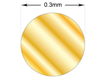 Gold Filled Round Wire 0.3mm Half  Hard - Standard Image - 2