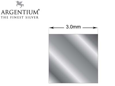 Argentium 940 Silver Square Wire   3.00mm - Standard Image - 2