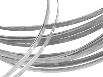Argentium 940 Silver Rectangular   Wire 4.0mm X 1.3mm - Standard Image - 1