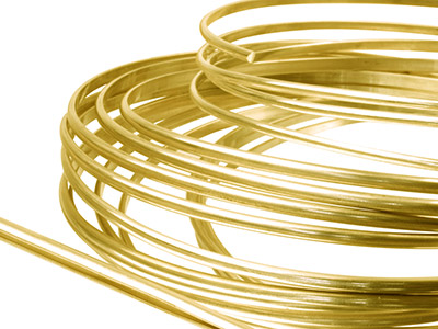 9ct Yellow Gold D Shape Wire 2.30mm X 1.80mm 16