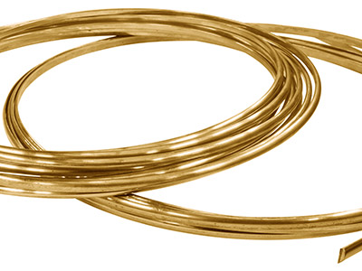 18ct Yellow Gold D Shape Wire       2.00mm X 1.25mm, 100 Recycled Gold