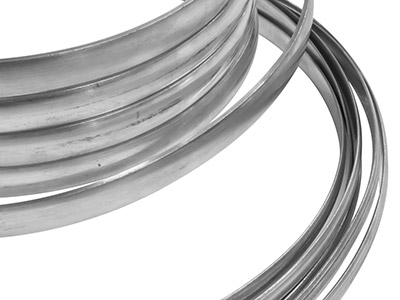 Sterling Silver D Shape Wire 11.0mm X 3.0mm Flat Edge, Fully Annealed,  100% Recycled Silver - Standard Image - 1
