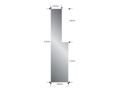 Sterling Silver Bearer Wire 3.3mm X 0.8mm X 0.5mm - Standard Image - 2