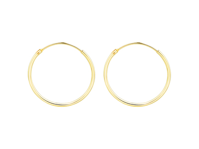 Gold Filled Creole Sleeper Hoops   12mm Pack of 2 - Standard Image - 1