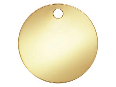 Gold Filled Round Disc 10mm Light  Blank