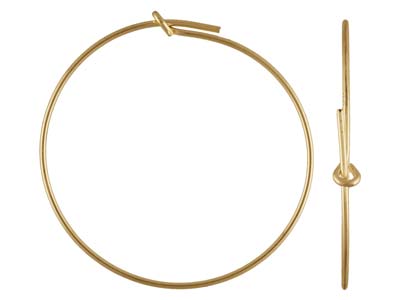 Gold Filled Beading Hoop Earring   30mm - Standard Image - 1