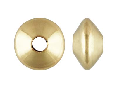 Gold Filled Plain Rondell 4.5mm    Pack of 5