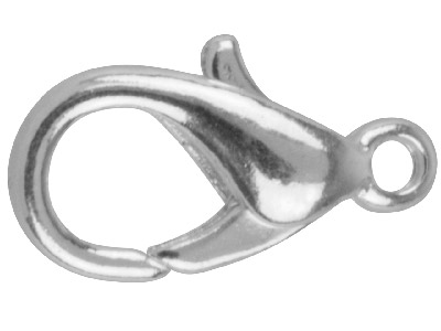 Silver Plated Oval Trigger Clasp   15mm Pack of 10