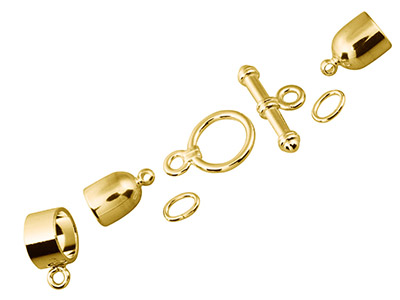 Kumihimo Bullet Finding Set 4mm    Gold Plated