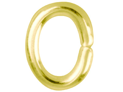 Gold Plated Jump Ring Oval 6mm     Pack of 100