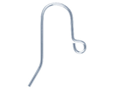 Silver Plated Plain Hookwire       Pack of 10 - Standard Image - 1