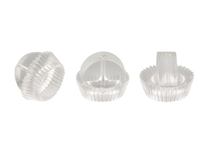 Plastic Ear Backs Pack of 100 - Standard Image - 1