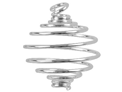 Silver Plated Bead Cages 22.5mm    Pack of 6 - Standard Image - 1