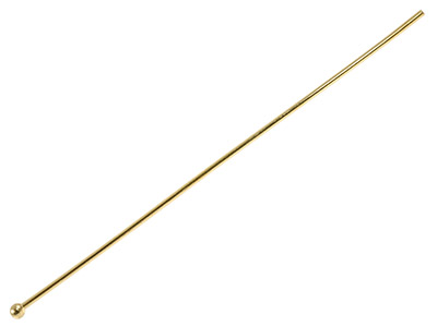 Gold Plated Ball Head Pins 50mm    Pack of 50 - Standard Image - 2