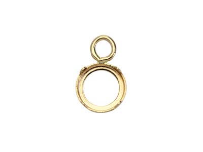 9ct-Yellow-Gold-4mm-Round-Bezel-Cup
