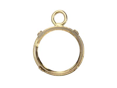 9ct Yellow Gold 7mm Round Bezel Cup
