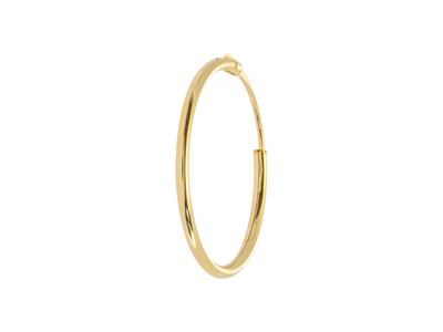 9ct Yellow Gold Creole Sleeper     Superlight 16mm Hoops, Pack of 2,  100% Recycled Gold - Standard Image - 5