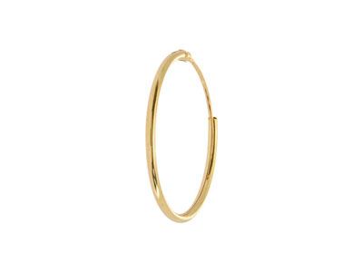 9ct Yellow Gold Creole Sleeper     Superlight 18mm Hoops, Pack of 2,  100% Recycled Gold - Standard Image - 5