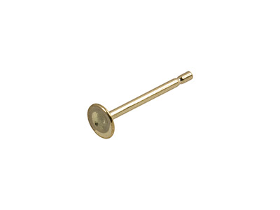 9ct-Yellow-Gold-Peg-And-Flat-Disc,-3mm