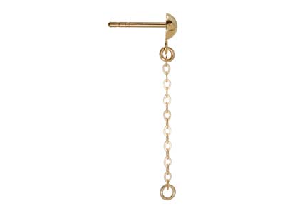9ct Yellow Gold Dropper Earrings   28mm Pack of 2, 100% Recycled Gold - Standard Image - 2