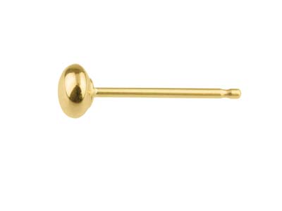 9ct Yellow Gold Button Stud 3mm