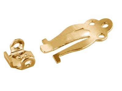 9ct Yellow Gold Ear Clip Flat      Stamped Unassembled - Medium